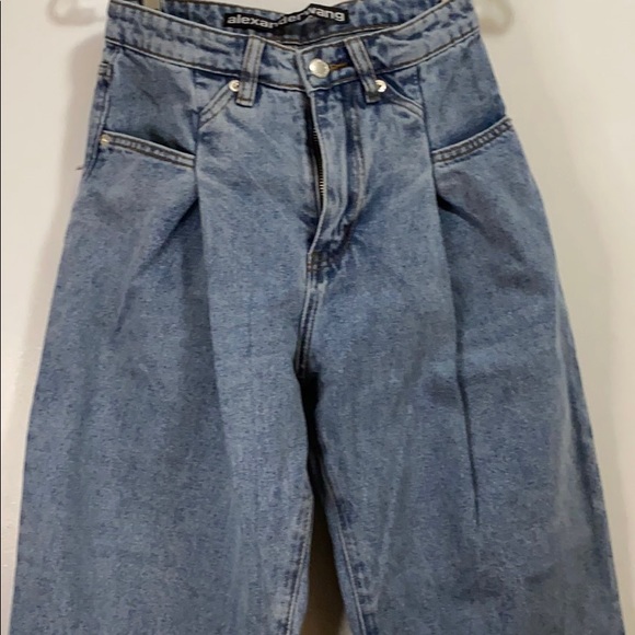 ALEXANDER WANG BRACE Pleated denim Jean size 27 - Picture 10 of 14
